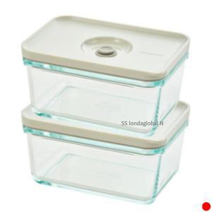 글라스락 버큠 직사각 밀폐 진공 반찬통 900ml 2개