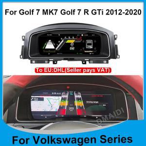 폭스바겐 VW 골프 7 MK7 R GTi 파사트 B8 CC용 LCD 속도계 디지털 대시보드 자동차 패널 계기판, 리눅스 12