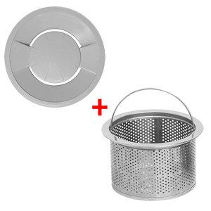 싱크망 대 (스텐 씽크망 C타입 대형 1개 + 플라스틱 배수구 뚜껑 A타입-대형 1개세트) 싱크대 배수구망 거