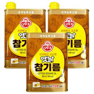 오뚜기 옛날 참기름 900ml 3개