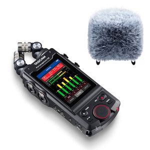 TASCAM 타스캠 Portacapture X8 + WS86 마이크 윈드스크린 추가 휴대용 레코더 녹음기 패키지