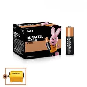 [라운지 전용]듀라셀 알카라인 건전지 AA 20입 + 듀라박스