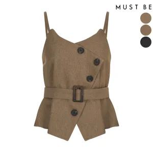 벨티드 랩 뷔스티에 탑