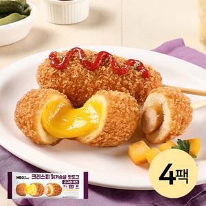 [허닭] 크리스피 고구마치즈 닭가슴살 핫도그 4팩