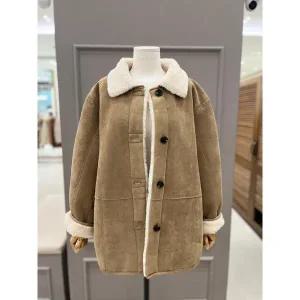 [러브앤쇼](신세계 사우스시티)하프 배색퍼 무스탕 LCEMGJP03