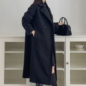 [VY] 여자 겨울 연말룩 검정 롱코트_WJK24192