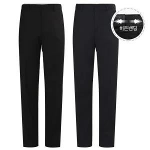 남성 가을 신축성 노턱 히든밴딩 정장바지 LO-PTA-F0657-네이비