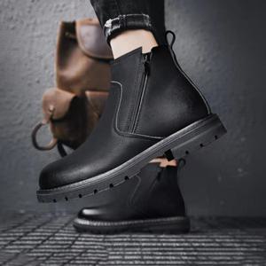 [옷자락]남자 캐쥬얼 첼시 자크 검정 FW 윈터 옆면 부츠