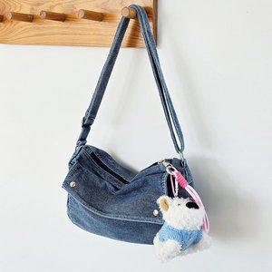 [프롬헤븐] 캐비냐 키링 크로스백 키링가방 데님가방