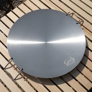 캠핑 그릴 스텐그릴 3T 스텐 그리들 플랫형 대형 51cm 전골용 라면용 삼겹살 바베큐 스텐레스 불판