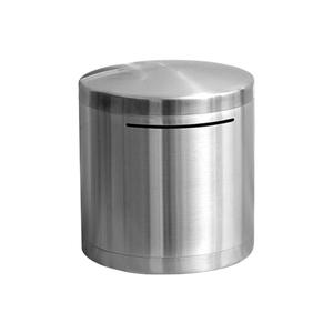 ABM안열리는 스텐 지폐 저금통 원형 대20cm