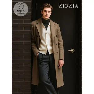 [하프클럽/]캐시미어 세미오버 핸드메이드 더블코트 (AAC4CB1103)