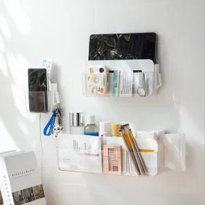 벽걸이 리모컨 정리함 부착형 수납 보관함 정리 포켓 선반