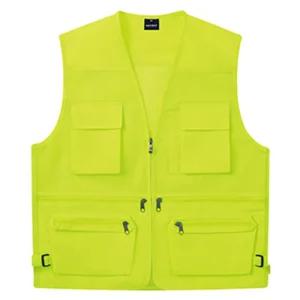 데피 타스란 망사 조끼(DV110) 형광연두/낚시/조끼/작업용/바다/단체/멀티/포켓/낙시/루어/자켓/선상/목공