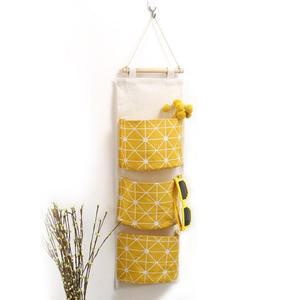 [IXHINZKY_4B]3단 벽걸이 수납함 옐로우 벽걸이수납포켓