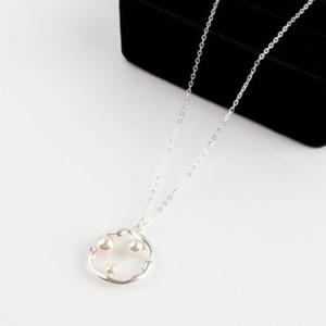 [다잇템] 여자 귀여운 체인줄 실버925 은 진주볼 패션 목걸이