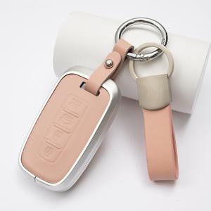 현대 4버튼 그랜저TG 제네시스 쿠페 i30 쏘나타 아반떼MD HD 투싼IX 스마트키 천연 가죽 케이스+가죽스트랩