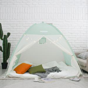 [빈슨메시프] 포그닝 원터치 난방텐트 스위트 싱글 침대 사각난방 방한 보온 실내 수면 텐트