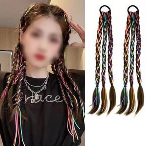 (당일출고)땋은머리브릿지머리끈 롱 땋은 헤어밴드 컬러플 가발 힙합 댄스 방송 긴머리띠