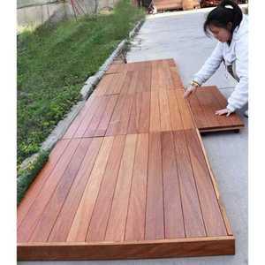나무 깔판 조립식 바닥재 야외 베란다 발코니 데크