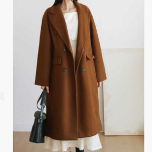 W20731 2컬러 우아한 루즈핏 모직 롱 코트 겨울코트