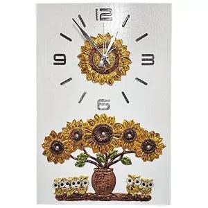 [미아트]데일리데코 쿠르 400x600 해바라기 부엉이 액자 겸 시계