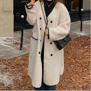 여성 겨울 아우터 양털코트 뽀글이 롱코트 후리스자켓