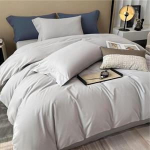 이불커버+매트커버+베개커버 세트 라이트그레이 호텔 순면 침구 침실인테리어 3종 Q/K