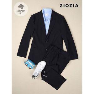 [하프클럽/지오지아]루즈핏 블랙 스트레치 캐주얼 셋업수트 (AAD2KG1603_AAD2PP1603_BK)