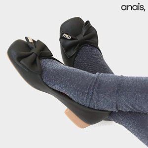 [아나이스]리본 큐빅 플랫슈즈 2.5cm_25S083 [무료배송]