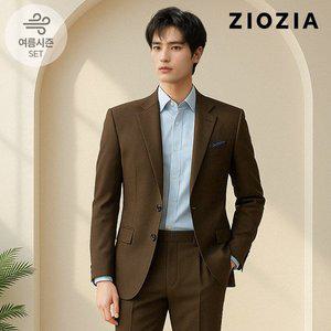 [지오지아] 루즈핏 브라운 트윌 조직 스트레치 셋업수트 (AAD2KG1602_AAD2PP1602_DBR)