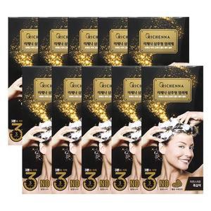 리체나 이지 스피디 골드 샴푸형 3분 염색약 튜브형 흑갈색X10박스