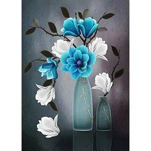 [셀러허브 패션][JHQSRICG_52AG]꽃화병 (5D)(4K 원형) 보석십자수 40x56