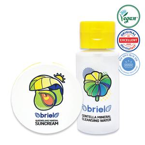 브리엘 퀸즈랜드 미네랄 썬크림 팩트 15g+병풀 미네랄 클렌징워터 250ml