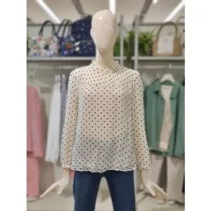 [갤러리아] 크로커다일레이디 시스루 하트 배색 블라우스형 티셔츠 CLDFTS110