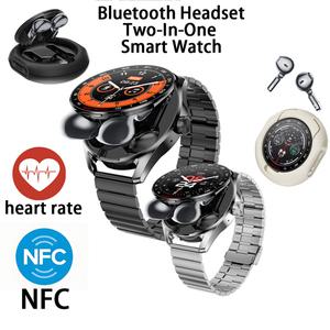 2025년 신형 TWS 2-in-1 블루투스 이어폰 NFC 남성용 스마트 워치 심박수 모니터링 BT 통화 다양한 스포츠
