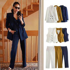여자 봄 가을 면접복장 여성 투피스 여성용 수트 세트 2 피스 바지 시크한 블레이저 패션