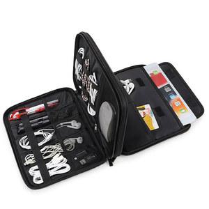 휴대용 전자 오거나이저 여행용 지갑 2 세면도구 이어폰 미니 메이크업 CAOODKDK