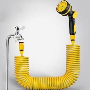 스프링호스 물뿌리개 원예 세차 베란다 청소 고압 강력 분사기 10가지모드 30M