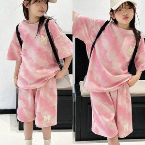 [삐삐네옷가게]여아 주니어 핑크스윗 맨투맨 그라데이션 트레이닝 상하