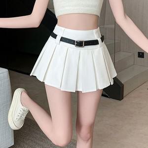 엘리 주름 미니스커트 벨트세트 치마바지