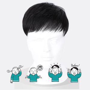 정수리 부분 가발 남성용 인모 내추럴형 남자