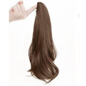 포니테일 여성 가발 풍성한 집게 웨이브 올림머리가발