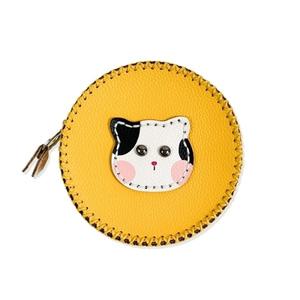 원형 가죽 고양이 동전지갑 만들기 - 1인세트