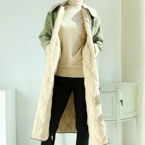 [오노마] ONM 양털 뽀글이 롱 코트 패딩  11579423)