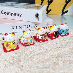 [기타]고품질 특별한선물 미니 마네킨네코 피규어 5세트 손흔드는 고양이 마네키네코 (WFHS8E0)