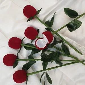 장미 한송이 반지케이스 프로포즈-WED24D1