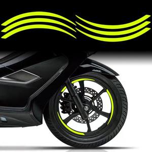 1012 인치 10 12 오토바이 휠 허브 스티커 스쿠터 타이어 반사 범용 장식 데칼 스즈키 혼다 스쿠터용