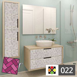 B스티커타일 022 베이지 벌집대리석 가구 시트지 (WFHU482)