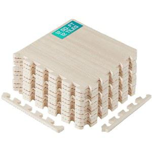 온애이 YES4ALL 12 24 36 SQ FT 우드 그레인 퍼즐 운동 매트 보호 바닥재 가정용 테두리가 있는 EVA 연동 바닥 타일